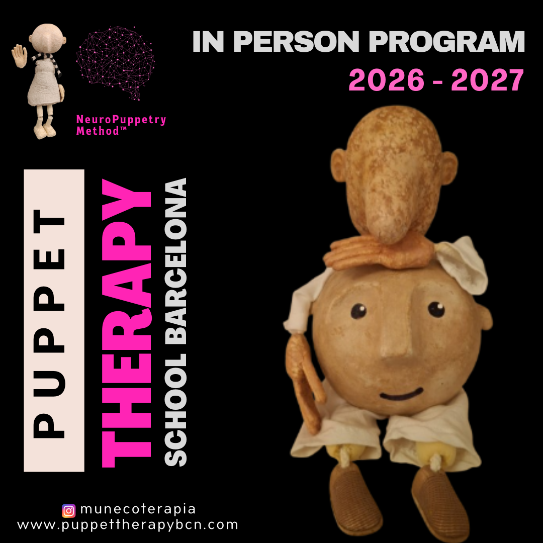 Poster for the annual Puppet Therapy School in-person program in Barcelona